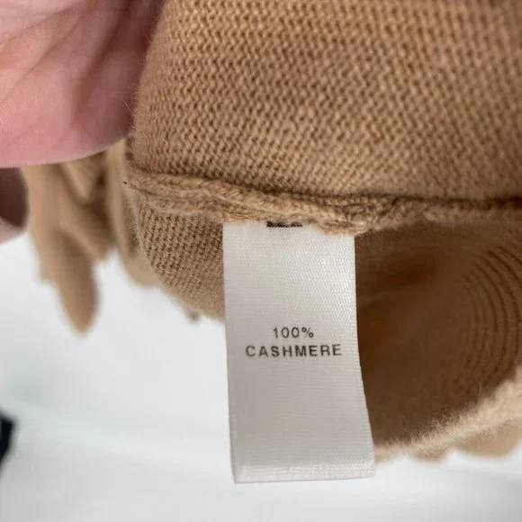 St. John Tan Ruffled Cardigan - Picture 2 of 7